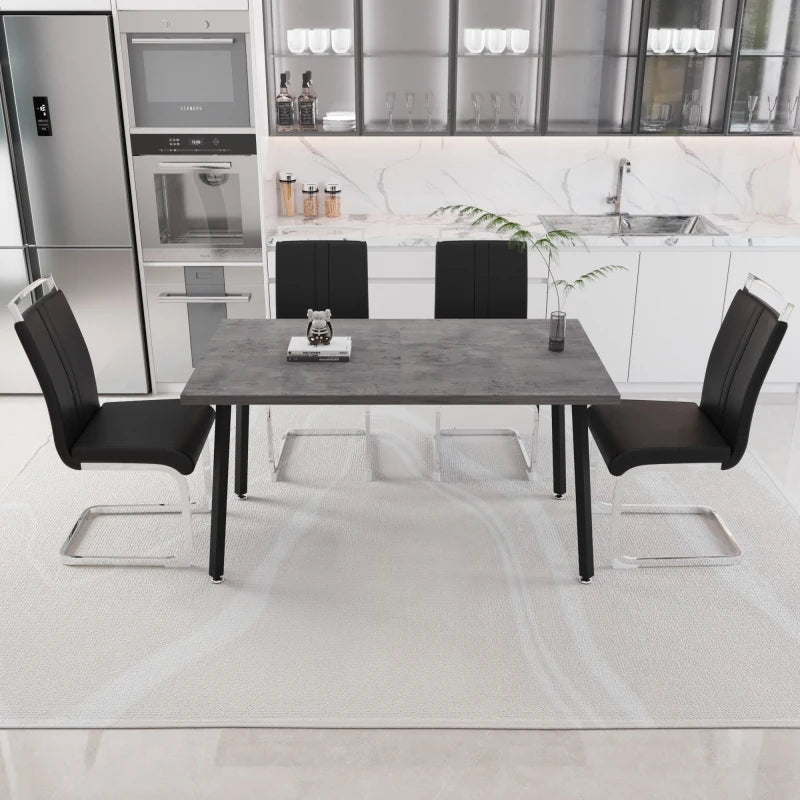 Expandable Square Dining Table Set
