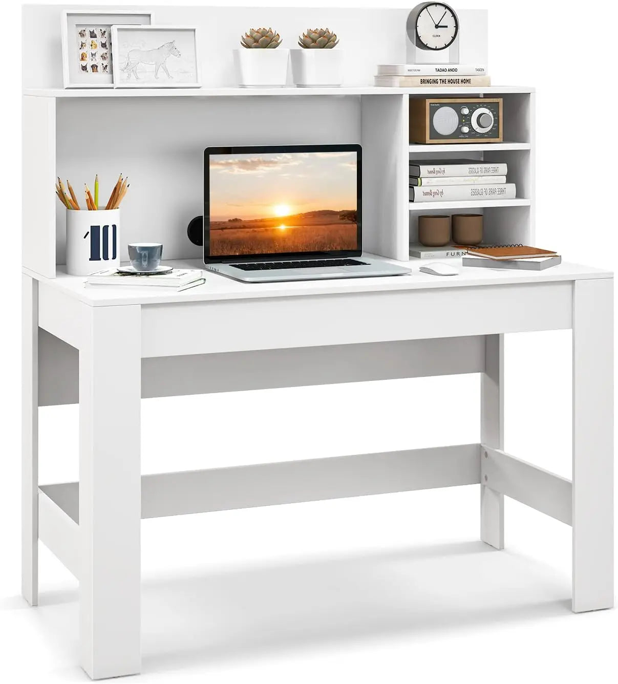 Computer Desk with Hutch Shelf