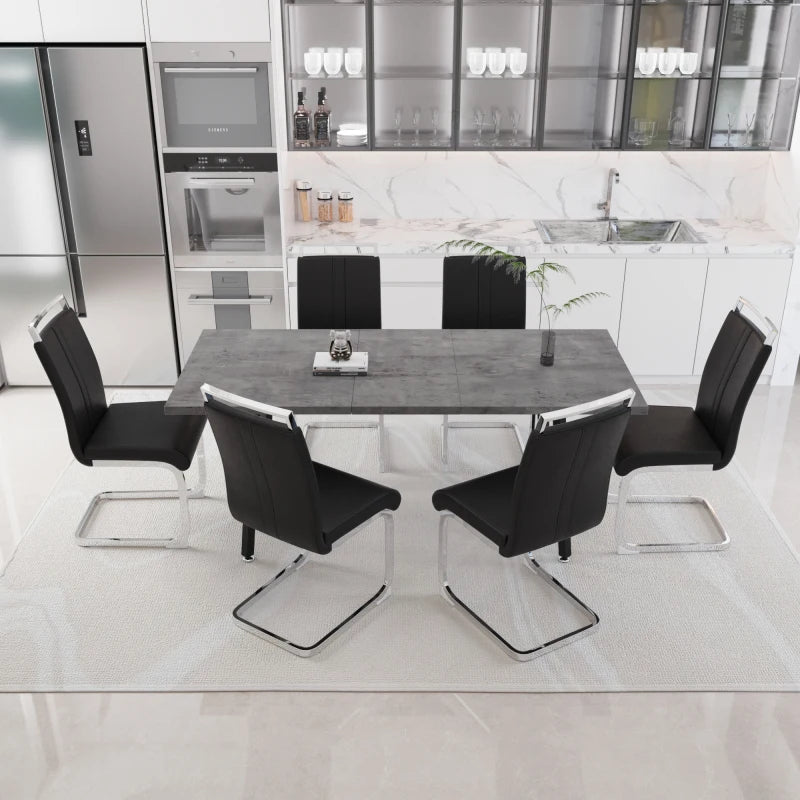 Expandable Square Dining Table Set