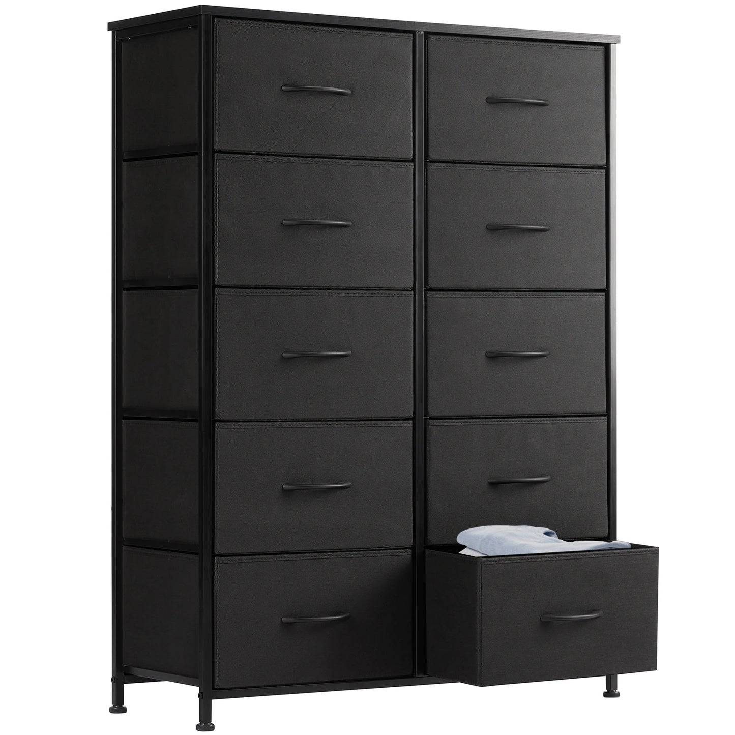 10 Fabric Drawers Wardrobe Steel Frame Closet
