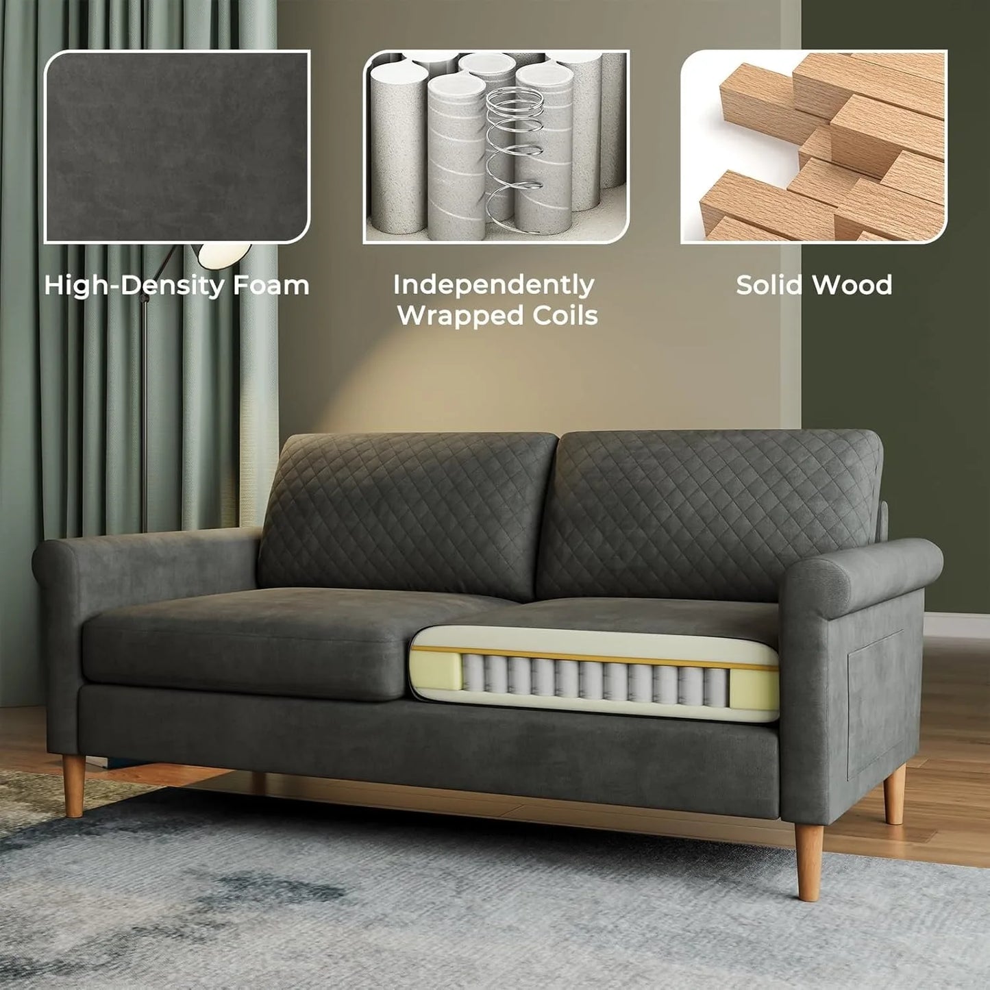 Modern Decor Loveseat Sofa Couches for Living Room