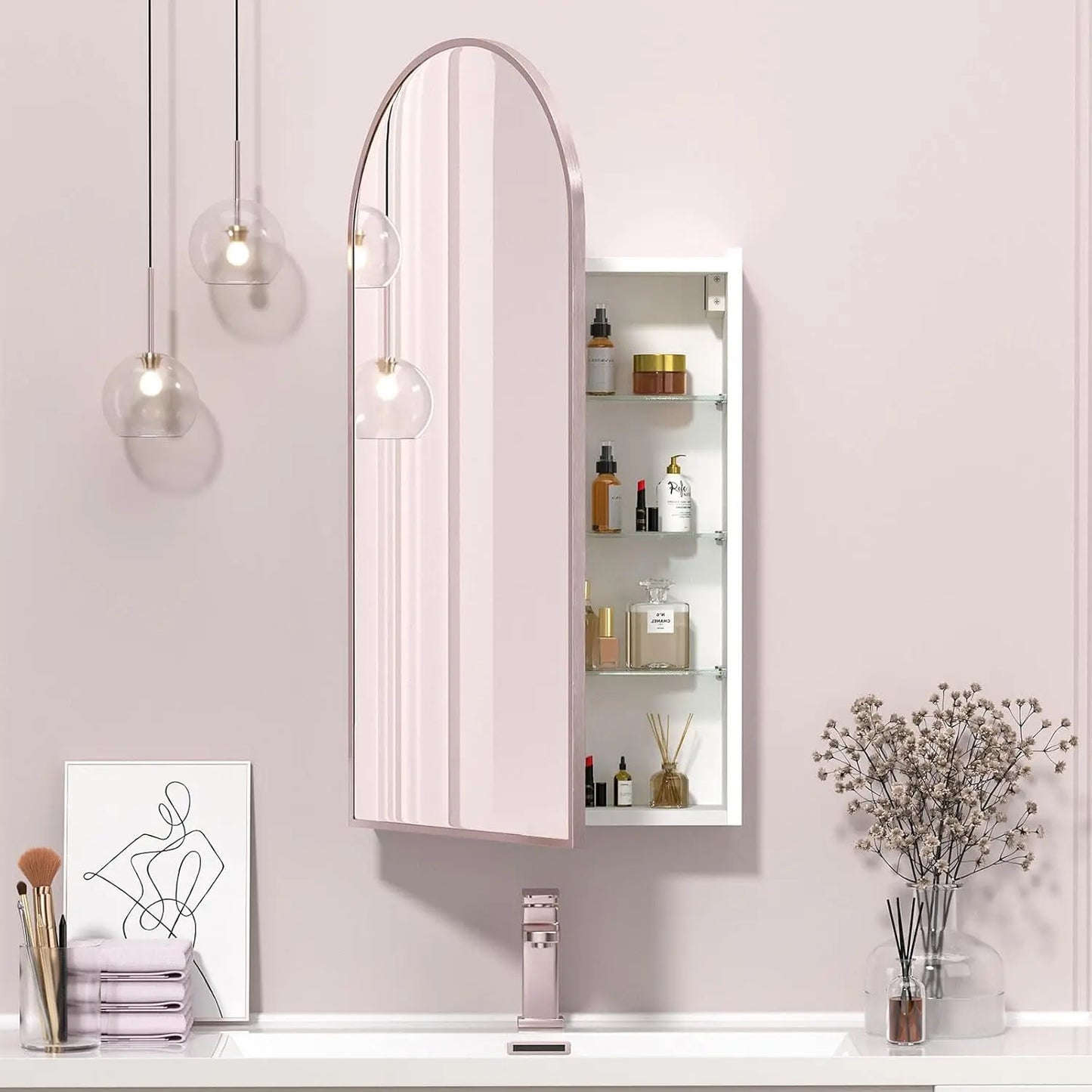 Medicine cabinet with mirror