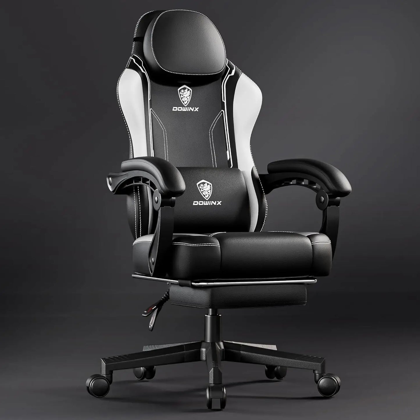 Gaming Chair with Pocket Spring Cushion and Footrest