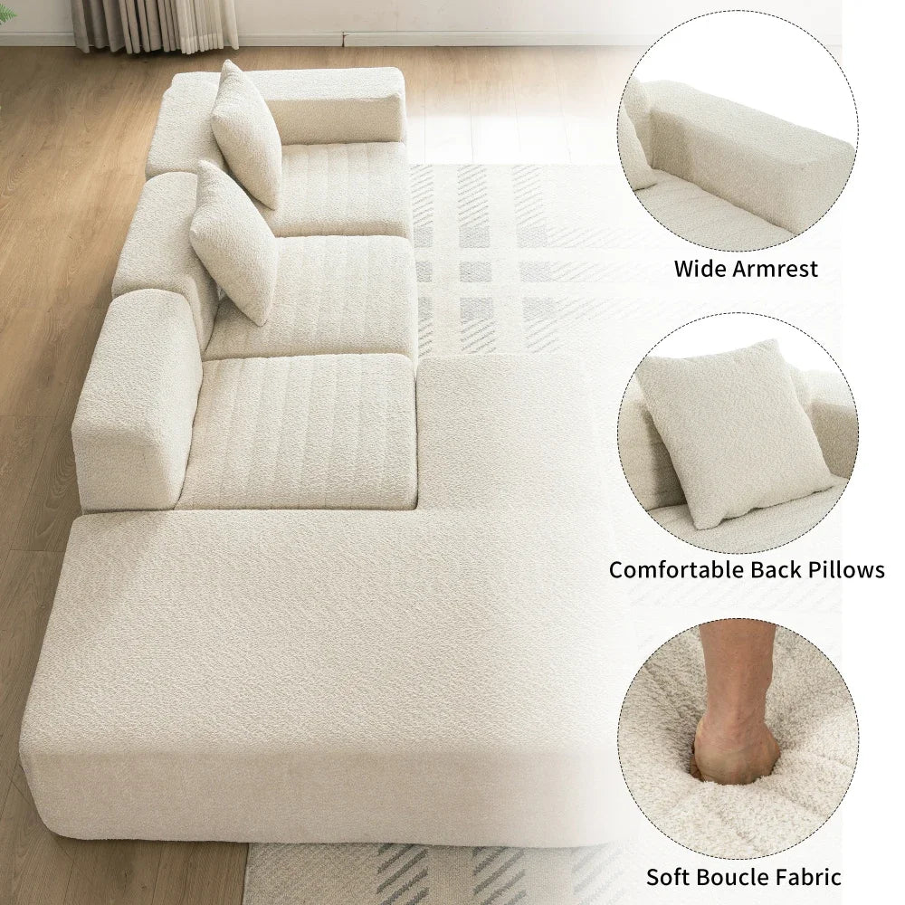 116.5" Sectional Free-combined Sofa for Living Room