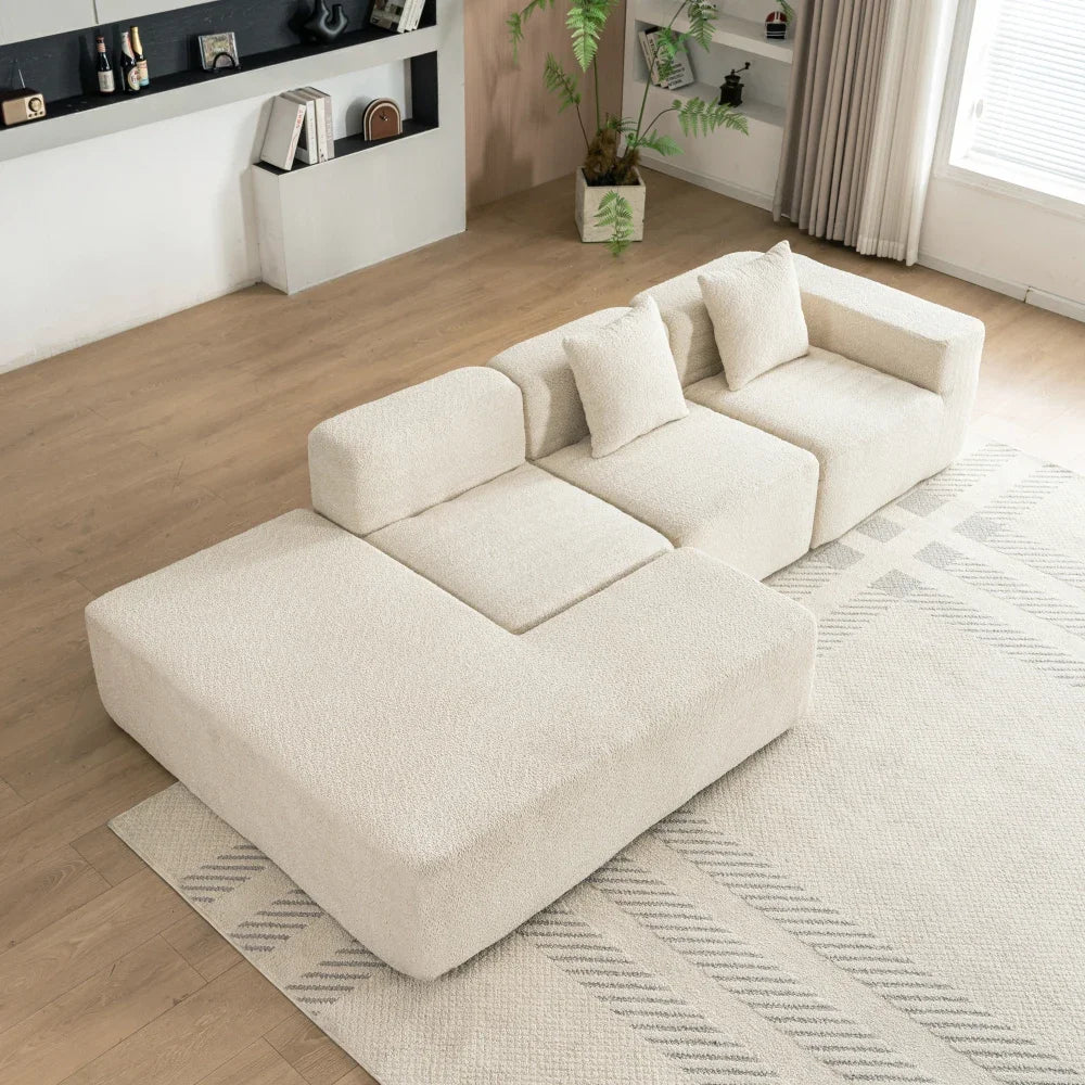 116.5" Sectional Free-combined Sofa for Living Room