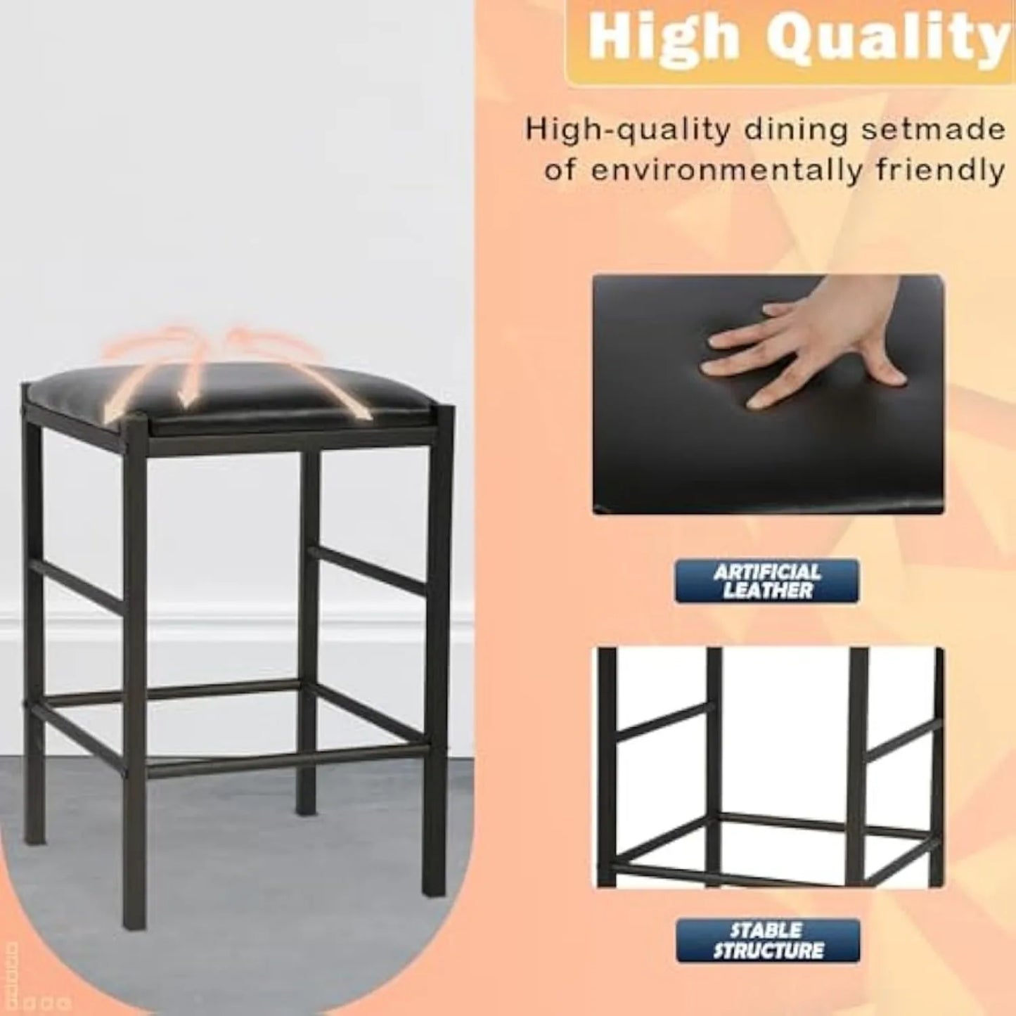 Rectangular Marble Table Top Dining Table Set