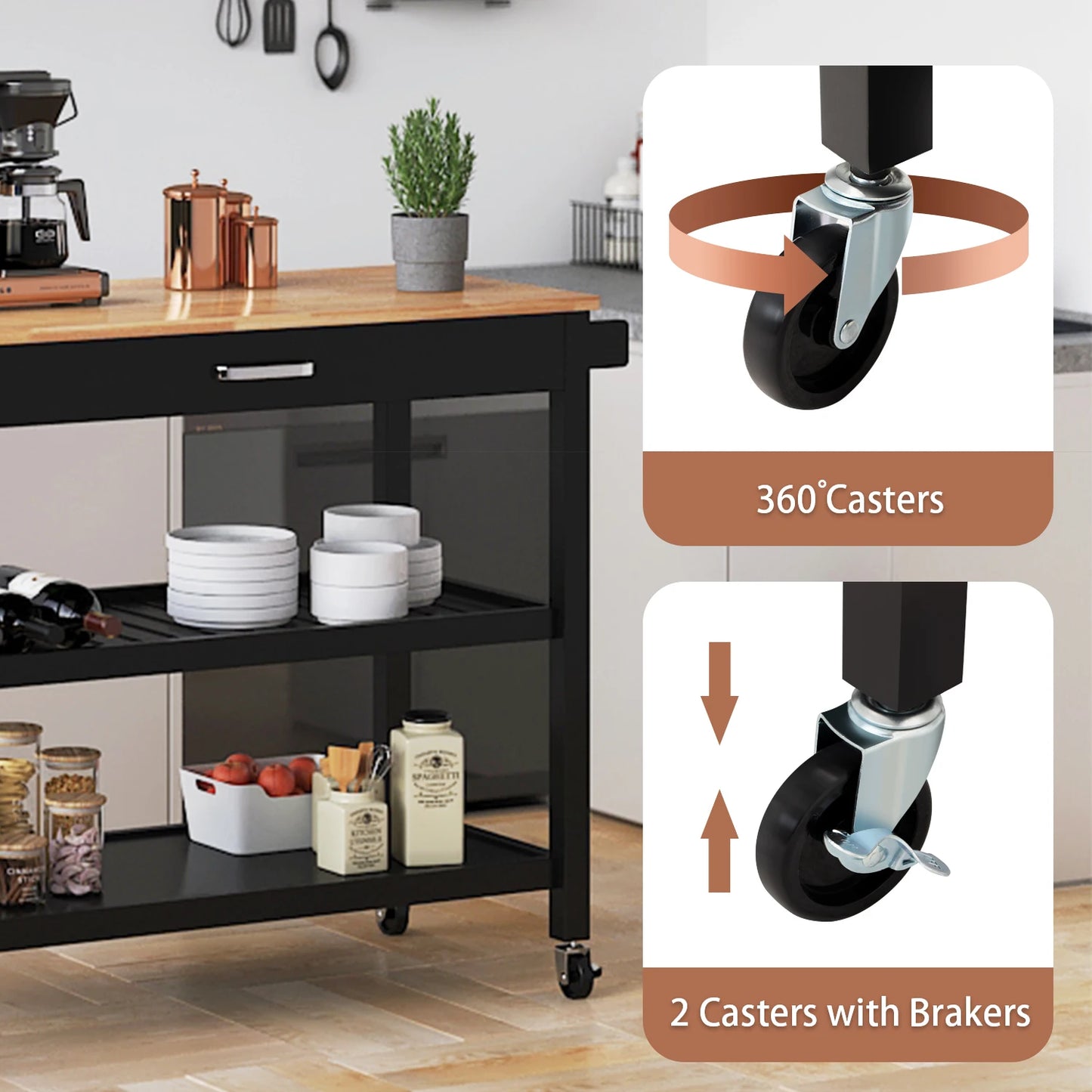 Kitchen Shelf on Wheels