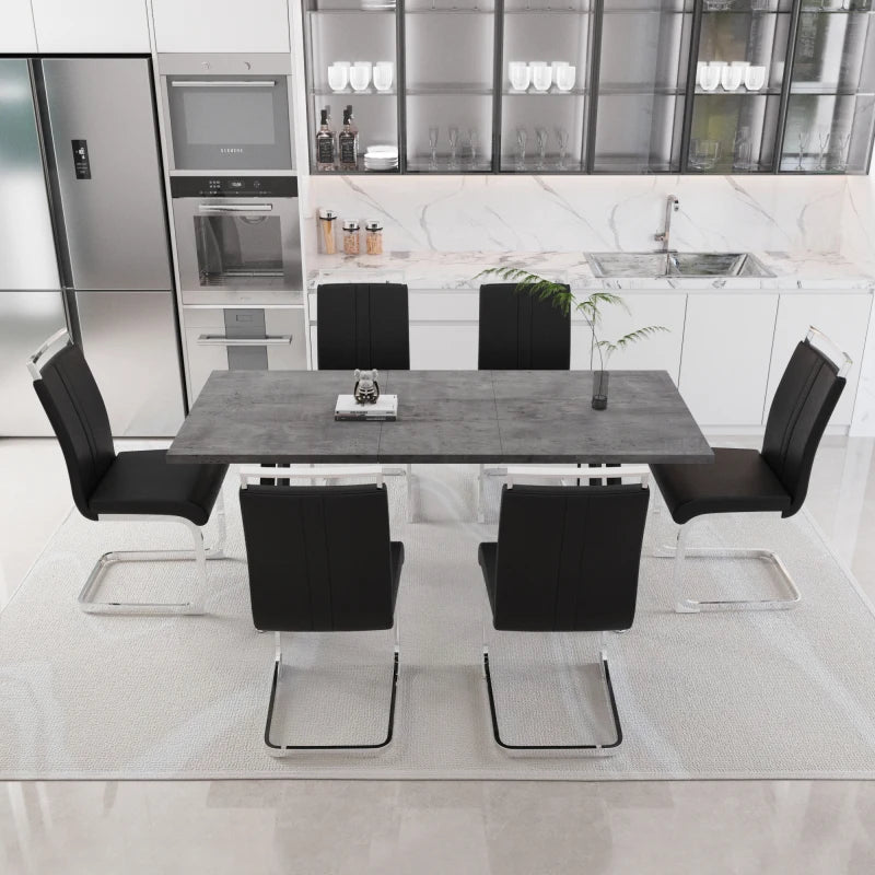 Expandable Square Dining Table Set