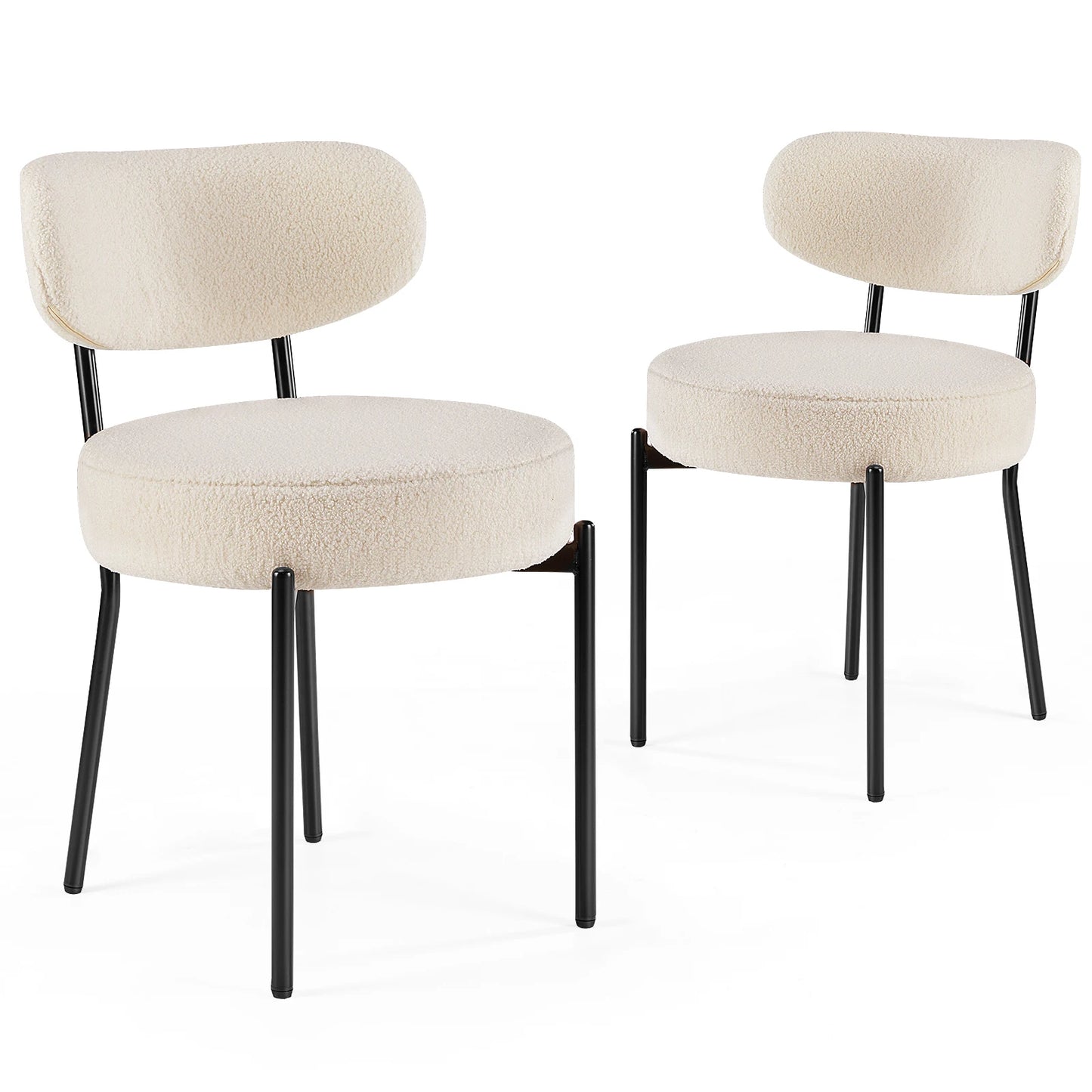Ergonomic Round Dining Chairs Set