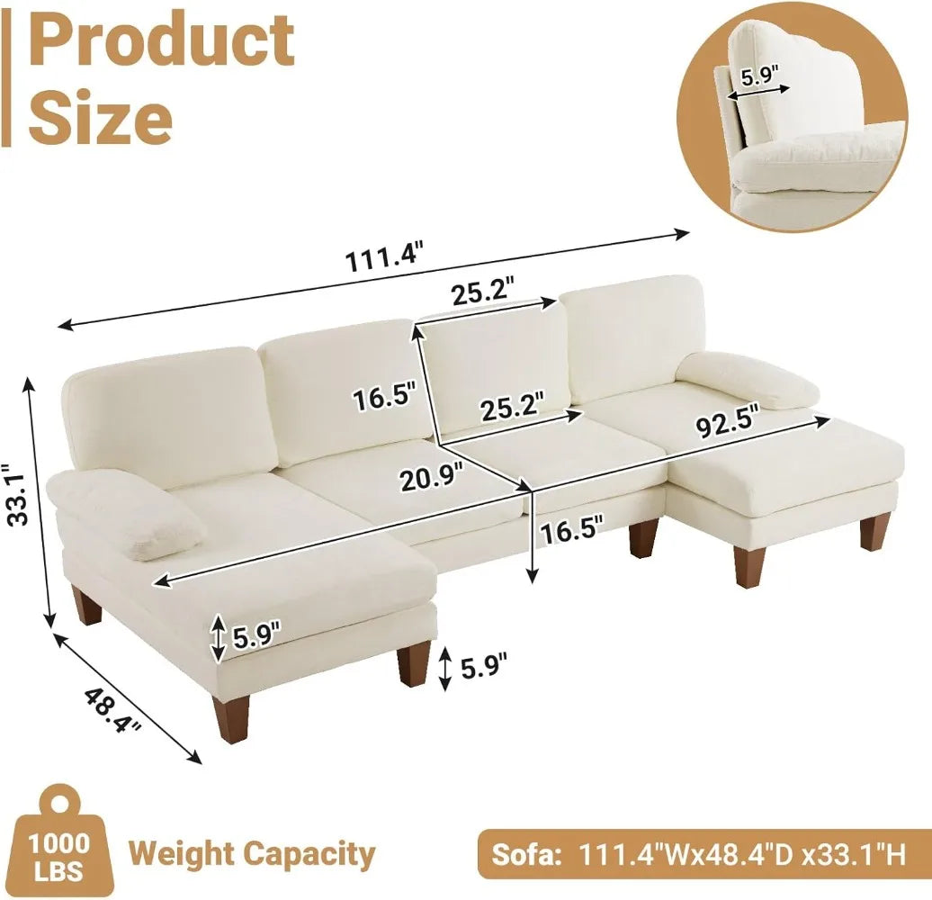 110"Sectional Couches for Living Room