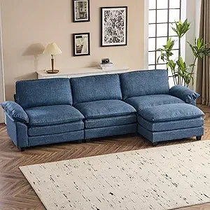 Modular Deep Seat Sofa Couch with Ottoman