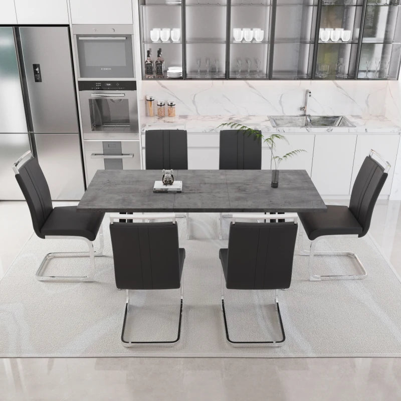 Expandable Square Dining Table Set