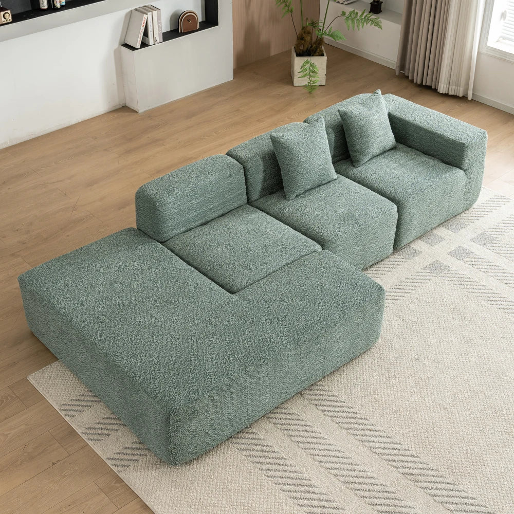 116.5" Sectional Free-combined Sofa for Living Room