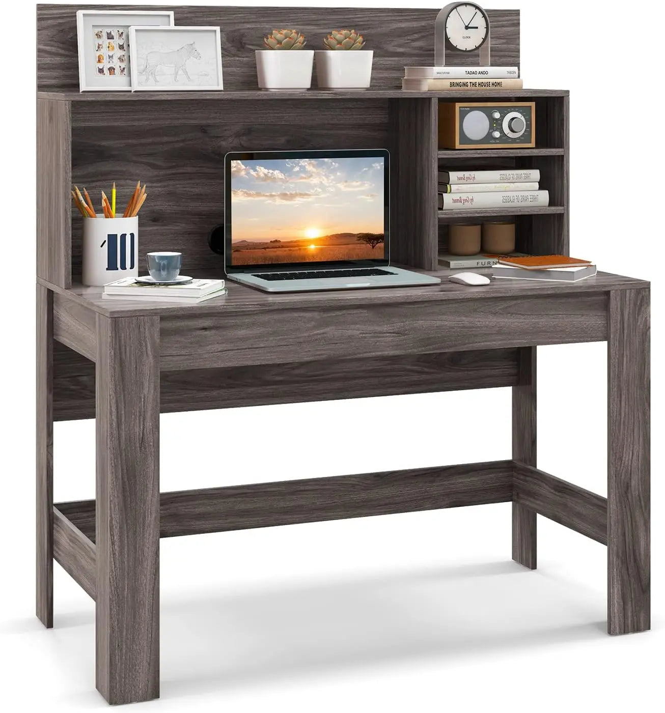 Computer Desk with Hutch Shelf