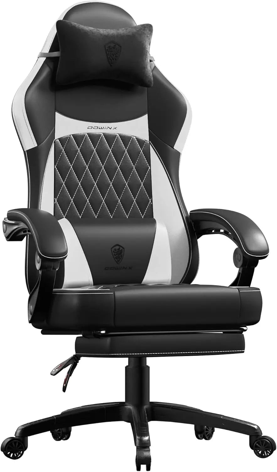 Gaming Chair with Pocket Spring Cushion and Footrest