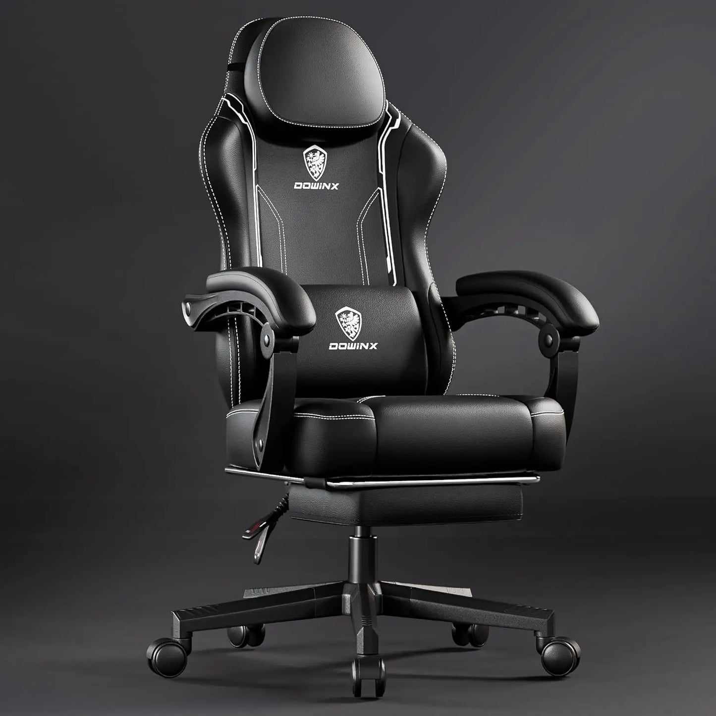Gaming Chair with Pocket Spring Cushion and Footrest