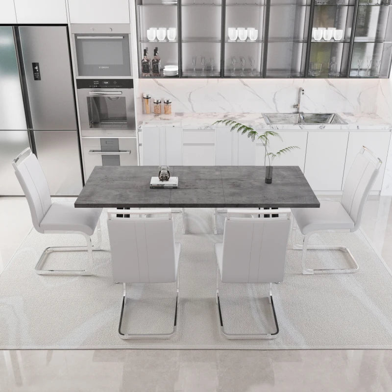 Expandable Square Dining Table Set