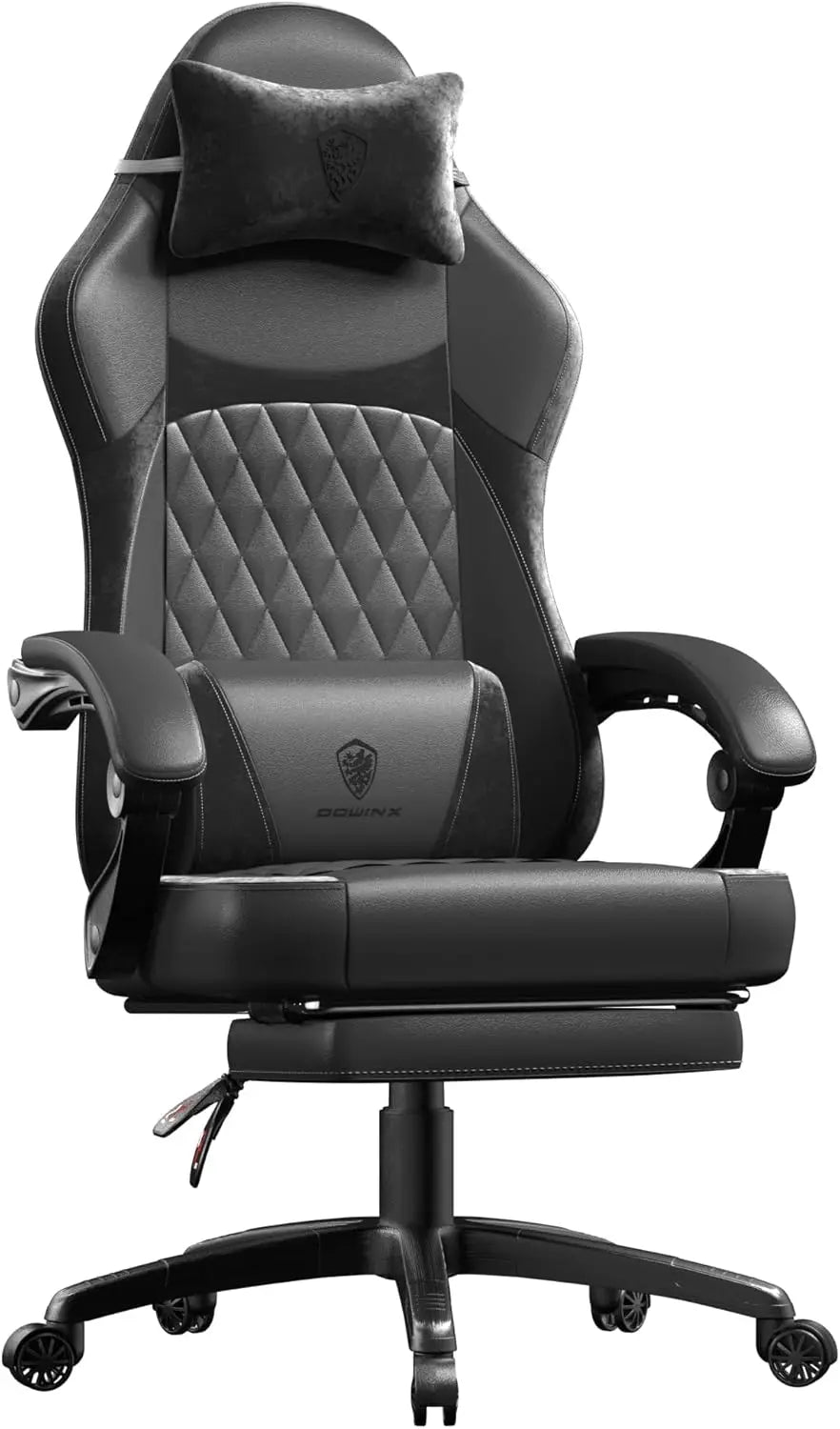 Gaming Chair with Pocket Spring Cushion and Footrest