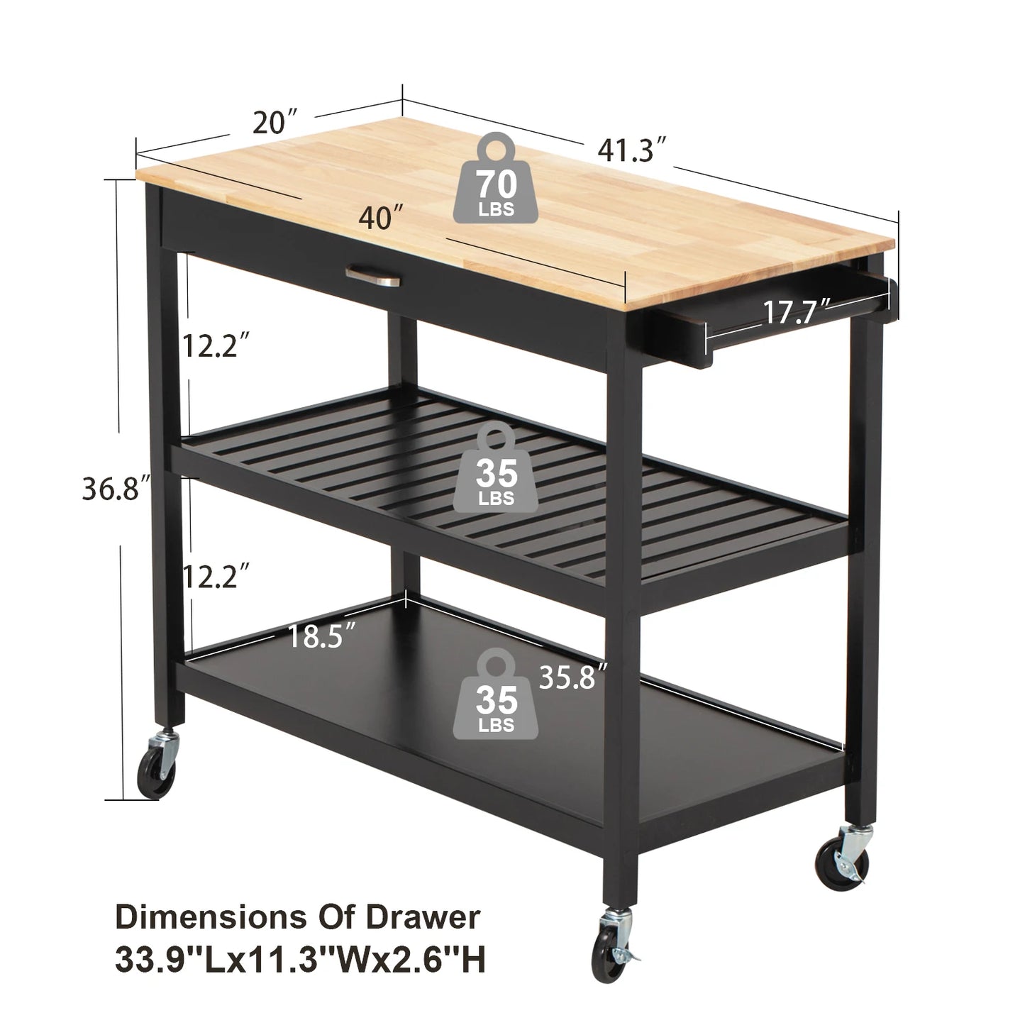 Kitchen Shelf on Wheels