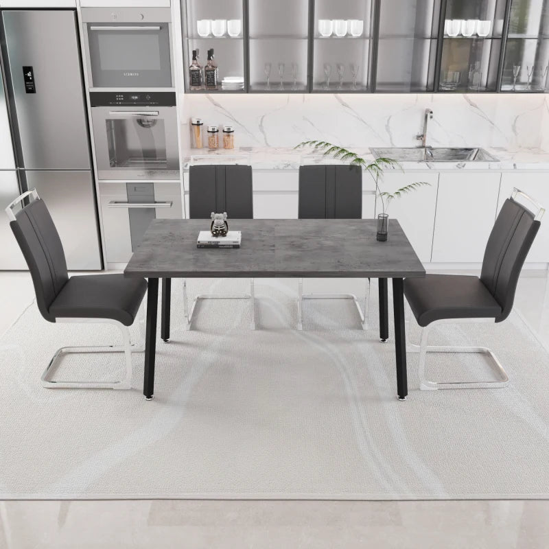 Expandable Square Dining Table Set