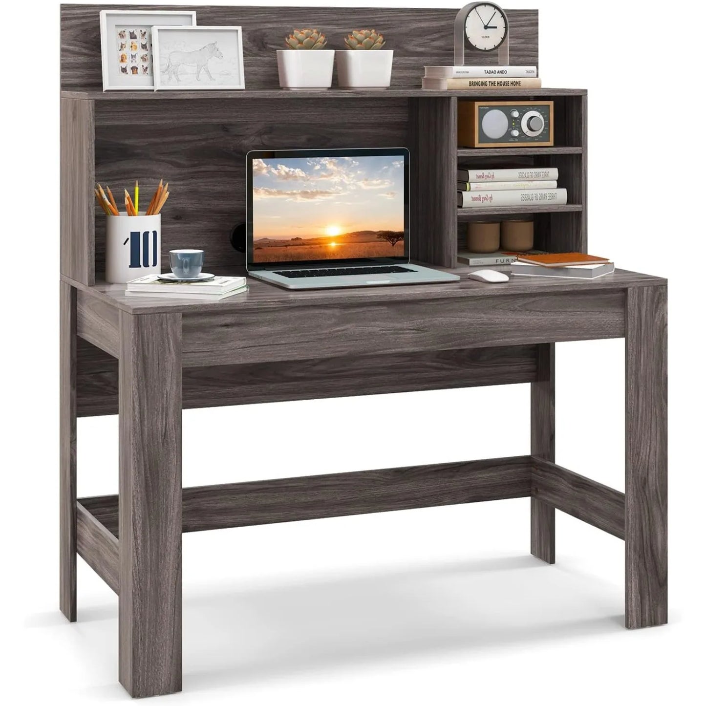 Computer Desk with Hutch Shelf