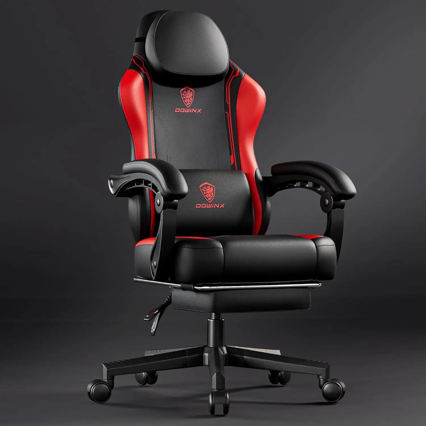 Gaming Chair with Pocket Spring Cushion and Footrest