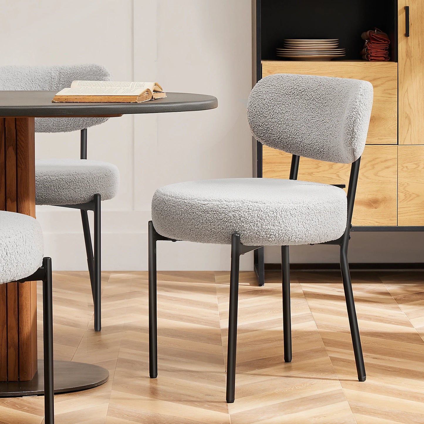 Ergonomic Round Dining Chairs Set
