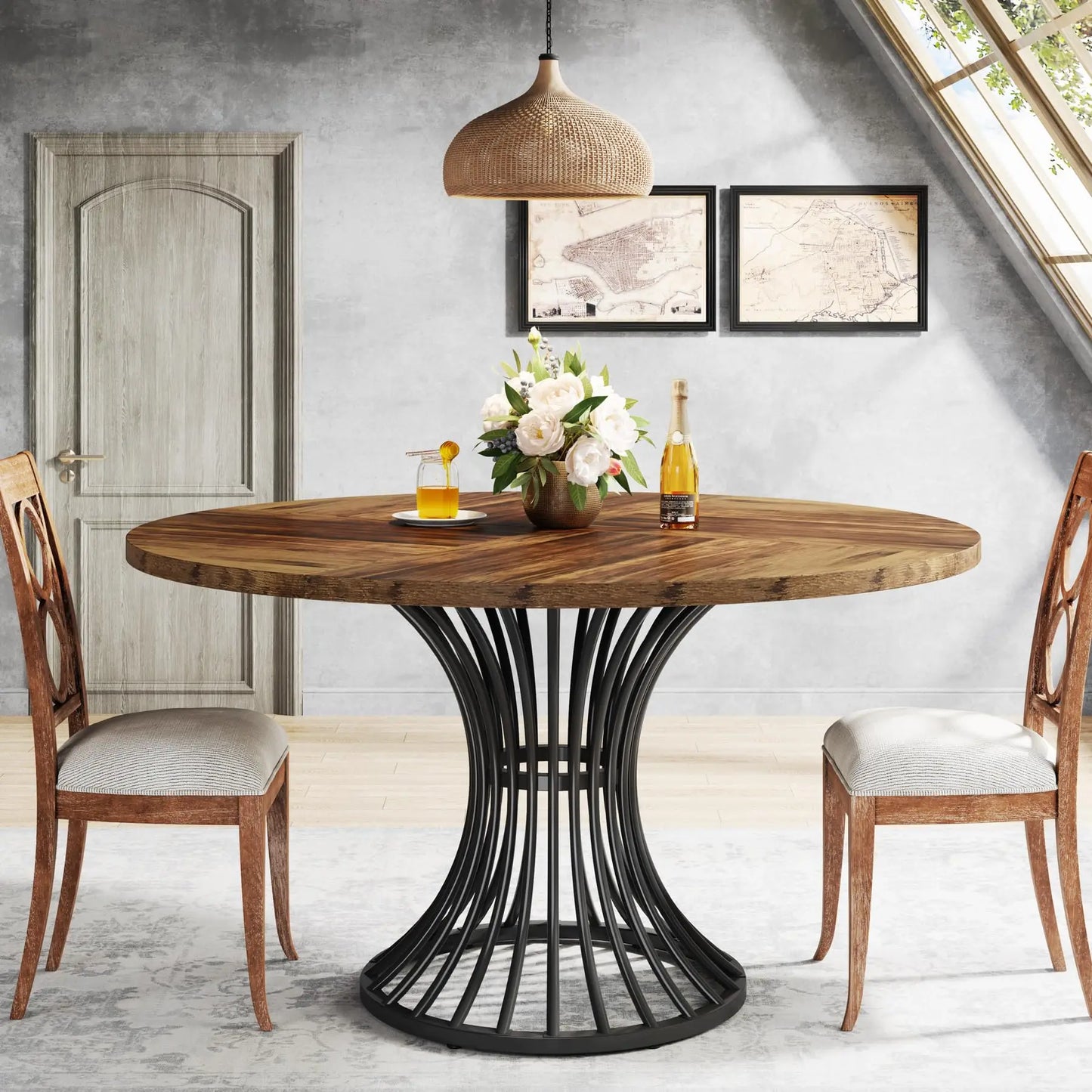 Round Dining Table for 4-6 People