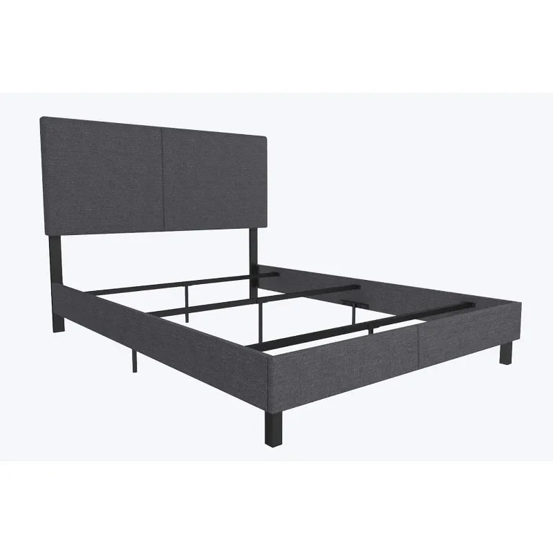 Bed with Chic Upholstered Headboard