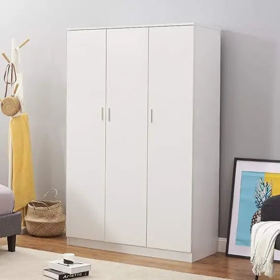 3 Door Wardrobe Closet with Clothes Hanging Rail