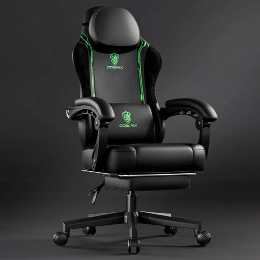 Gaming Chair with Pocket Spring Cushion and Footrest