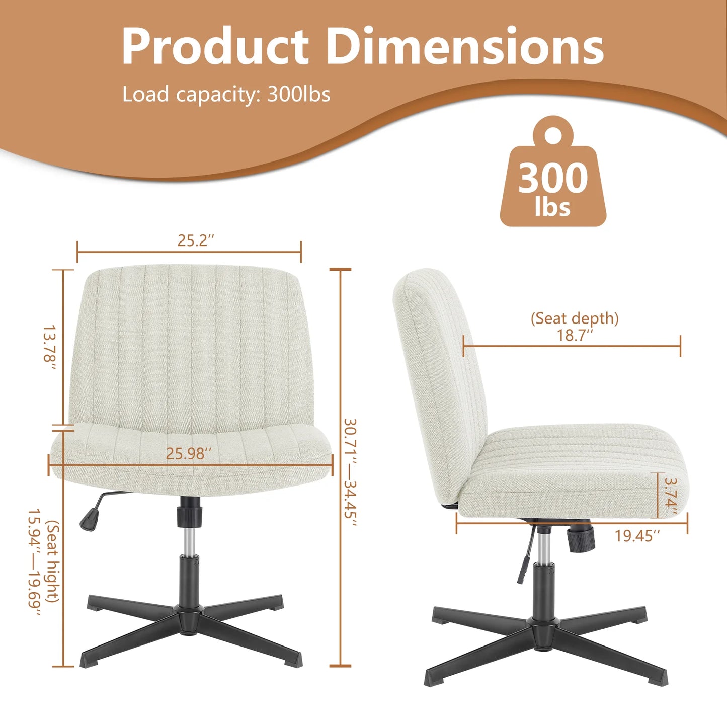 Cross Legged Office Rocking Chair