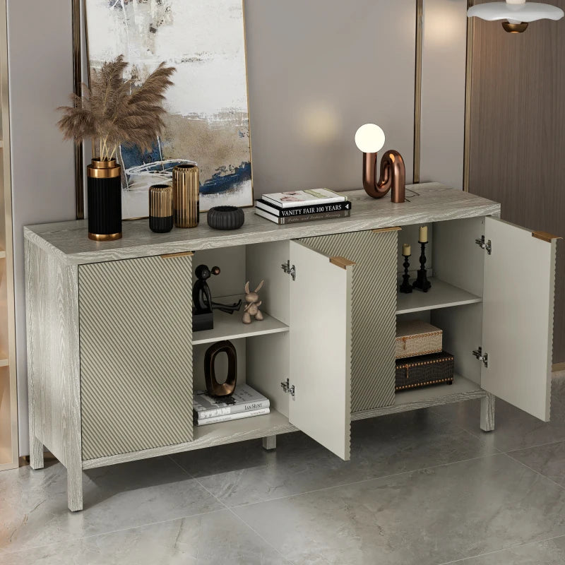 59" Modern Wood Buffet Cabinet
