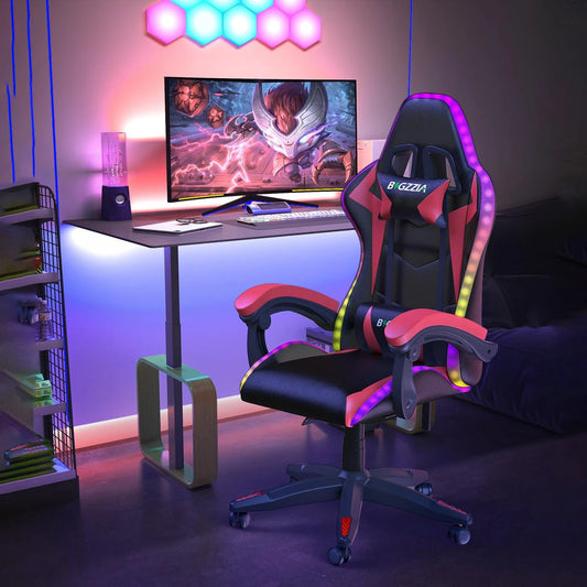 RGB Gaming Chair with LED Lights Ergonomic