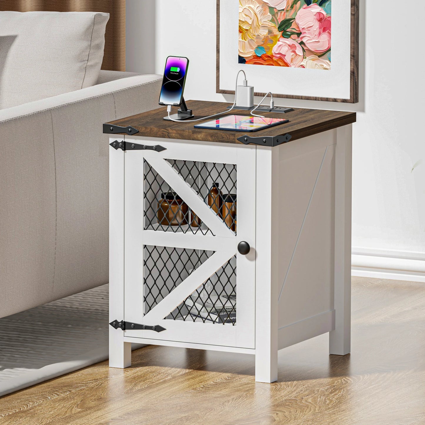 Nightstand with Charging Station